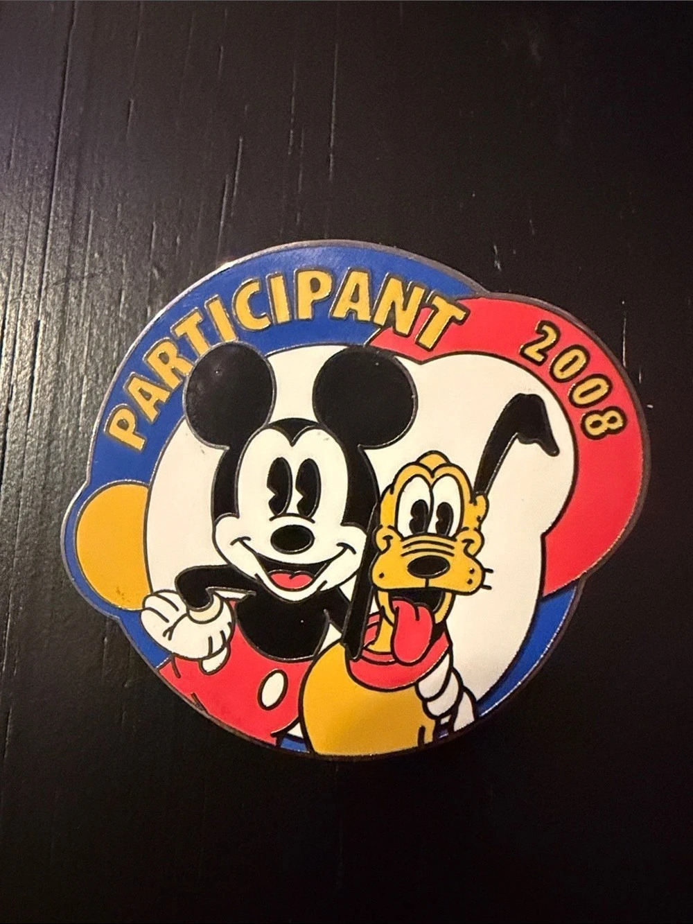 Disney WDW Cast Member United Way Participant 2008 - Mickey Mouse and Pluto Pin